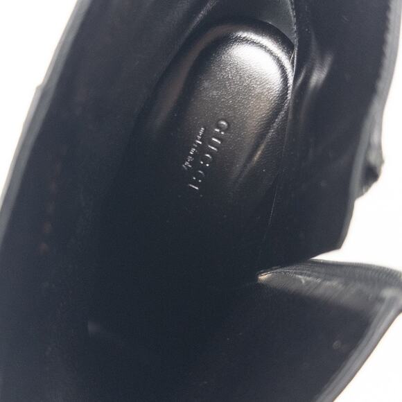 Authentic Gucci Lebonne Signoria Boots Black Calfskin Gold EU 39 US 9 - Picture 5 of 9